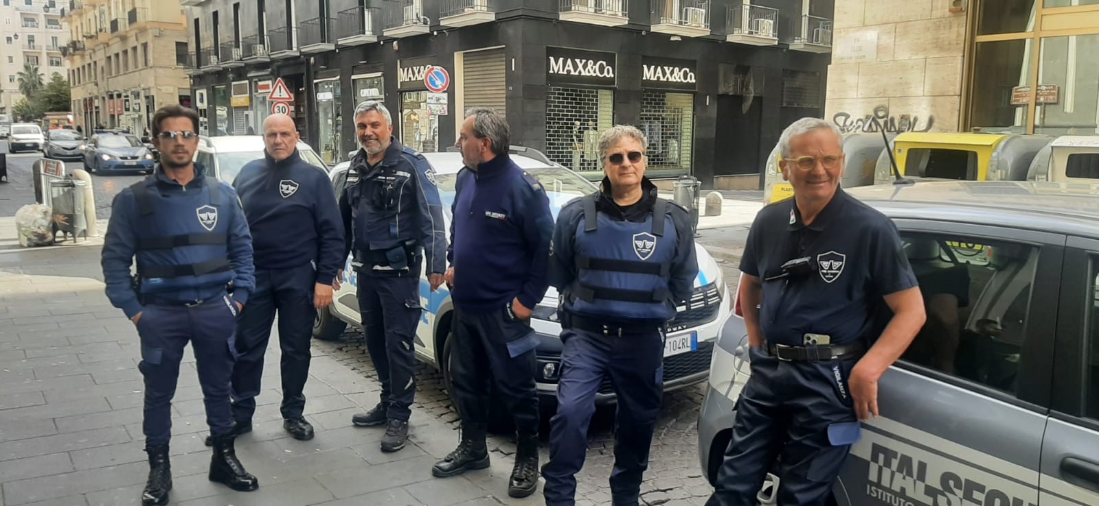 Personale Italsecurity schierato durante un servizio di presidio