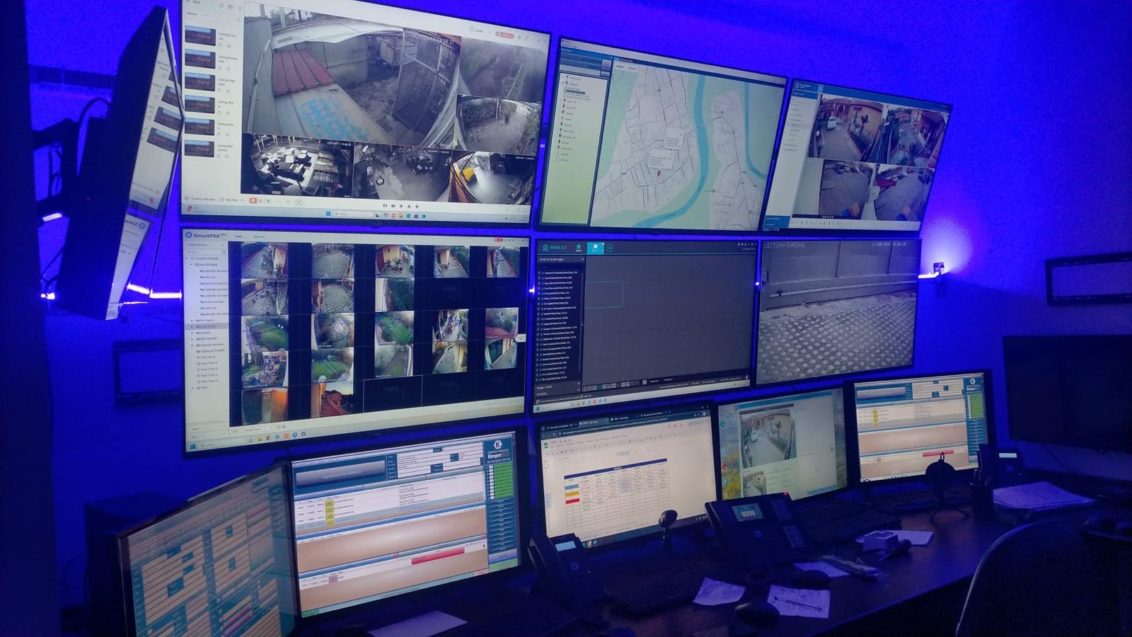 Sistema di videosorveglianza nella centrale operativa